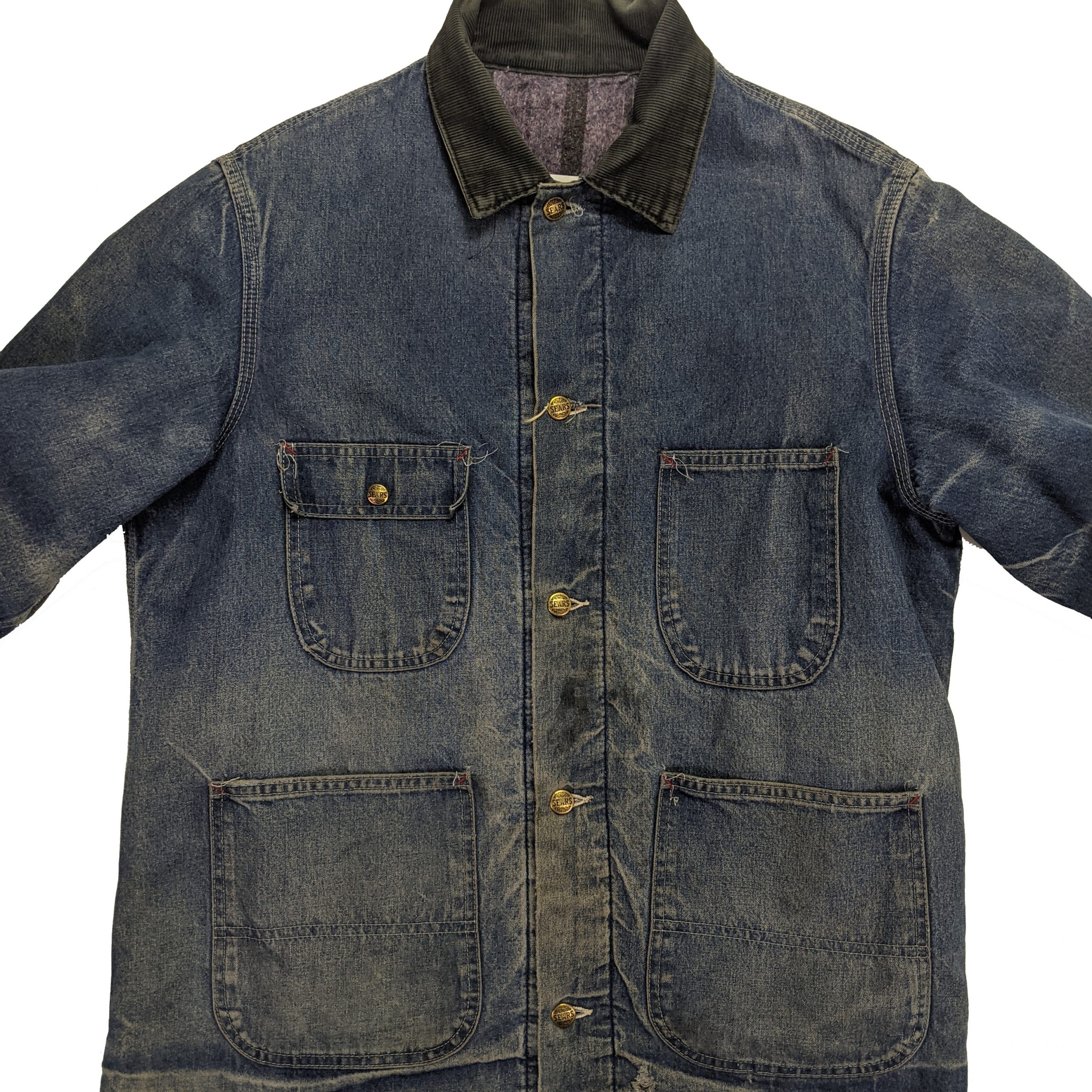 Sears Vintage Wool Lined Denim Jacket BIDSTITCH