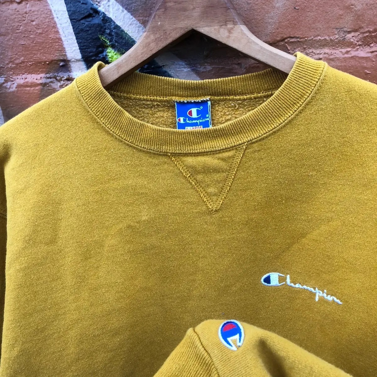 90s Champion Reverse Weave Striped Trim Sweatshirt - Men's