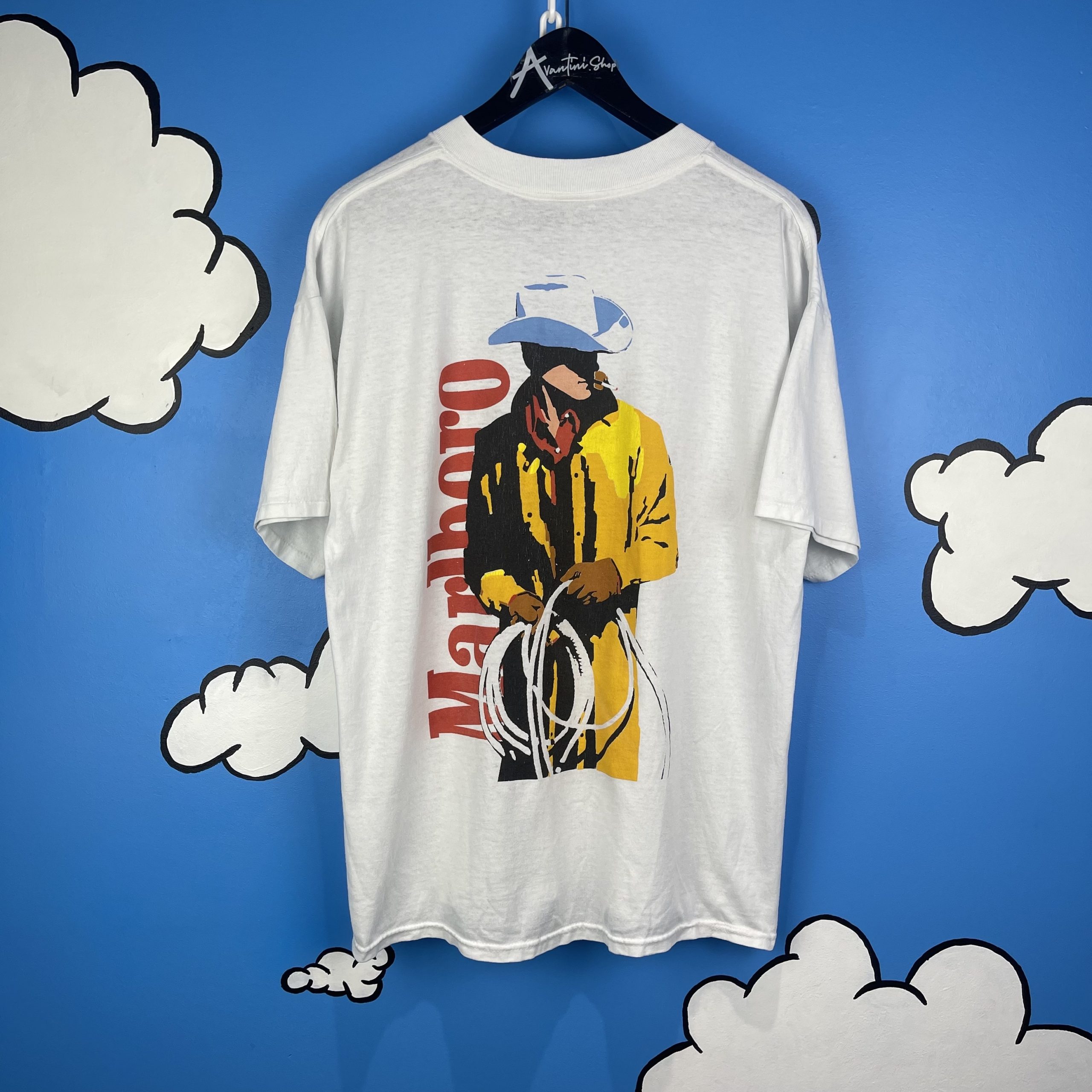 Vintage Marlboro Cowboy Pocket T Shirt Sz XL BIDSTITCH